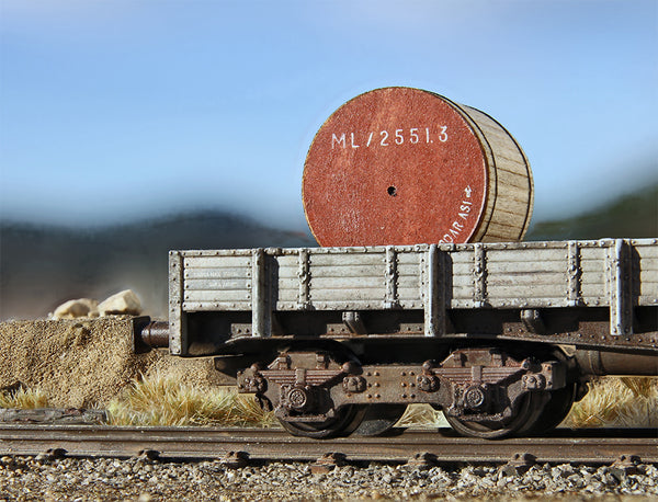 —H0— Vagón plataforma MM con carga de bobinas 'Aceros Vitoria'